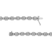 10K White Gold 2.0 Cttw Diamond Square Link Bracelet (J-K Color, I2-I3 Clarity) - Size 7.25