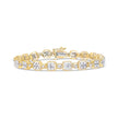 10K White Gold 2.0 Cttw Diamond Square Link Bracelet (J-K Color, I2-I3 Clarity) - Size 7.25