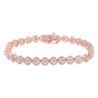 14K Rose Gold Over .925 Sterling Silver 1/4 Cttw Diamond 7