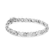 .925 Sterling Silver 1.0 Cttw Round-Brilliant and Baguette Cut Diamond Miracle-Set X-Link 7