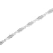 .925 Sterling Silver 1-1/2 Cttw Round and Baguette Cut Diamond Wave Link Bracelet (I-J Color, I2-I3 Clarity) - 7