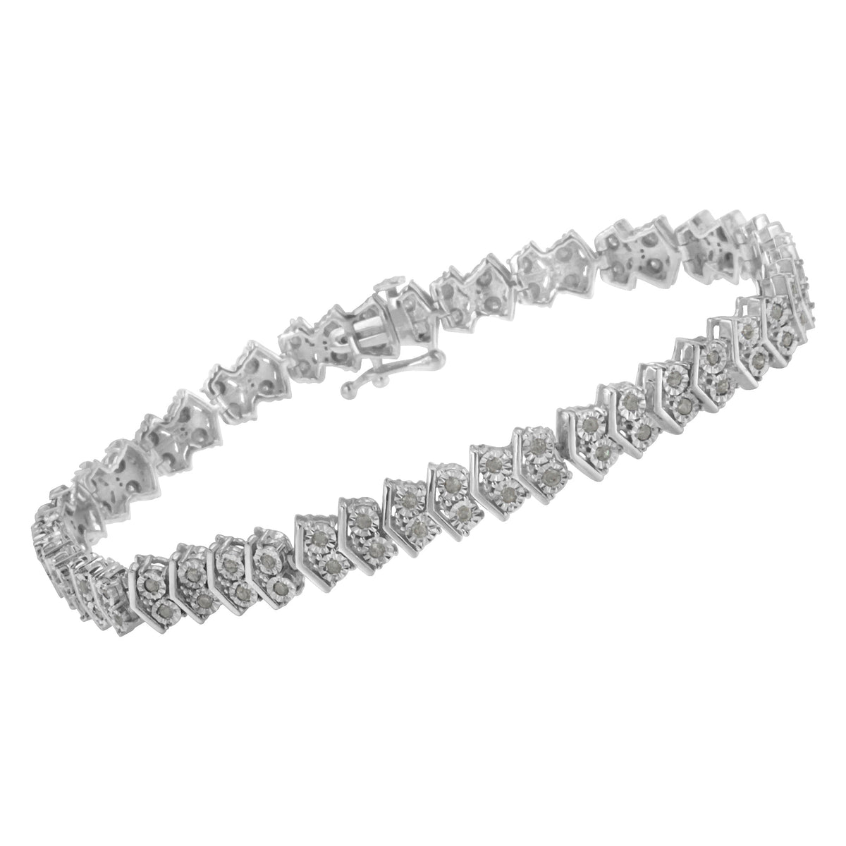 .925 Sterling Silver 1.0 cttw Diamond 