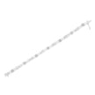 .925 Sterling Silver 1.0 Cttw Round-Cut and Baguette-Cut Diamond X-Link Bracelet (I-J Color, I1-I2 Clarity) - 7