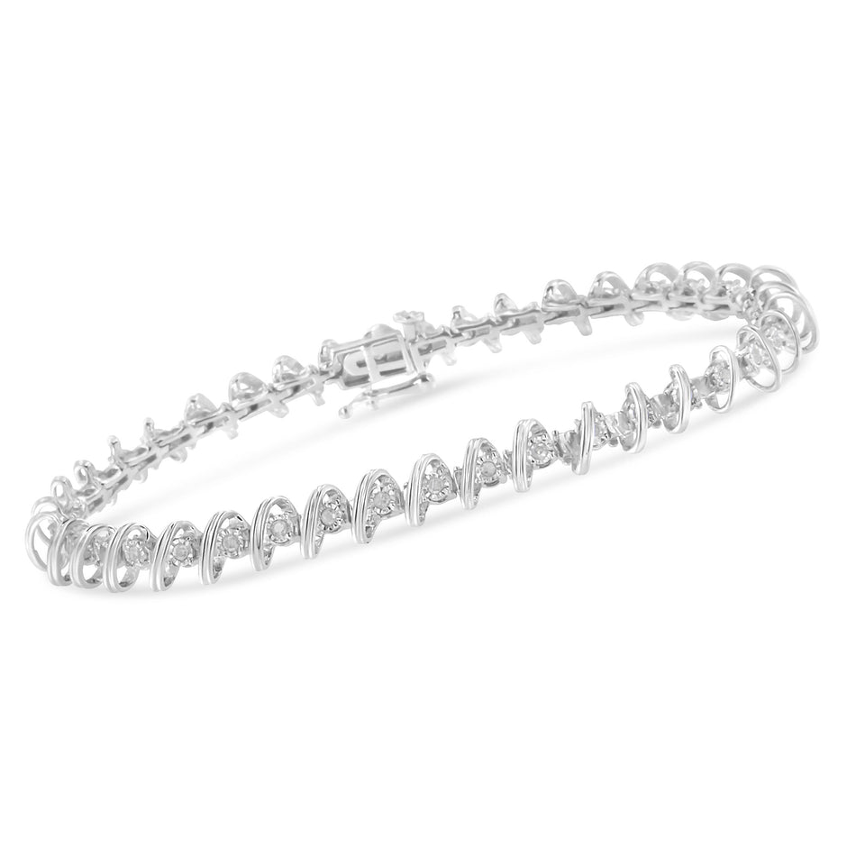 .925 Sterling Silver 1/2 Cttw Diamond Miracle-Set 7