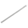 .925 Sterling Silver 3.0 Cttw Diamond Multi Row Cluster Slanted Wave Link 7-Â¼â€ Tennis Bracelet (I-J Color, I2-I3 Clarity)