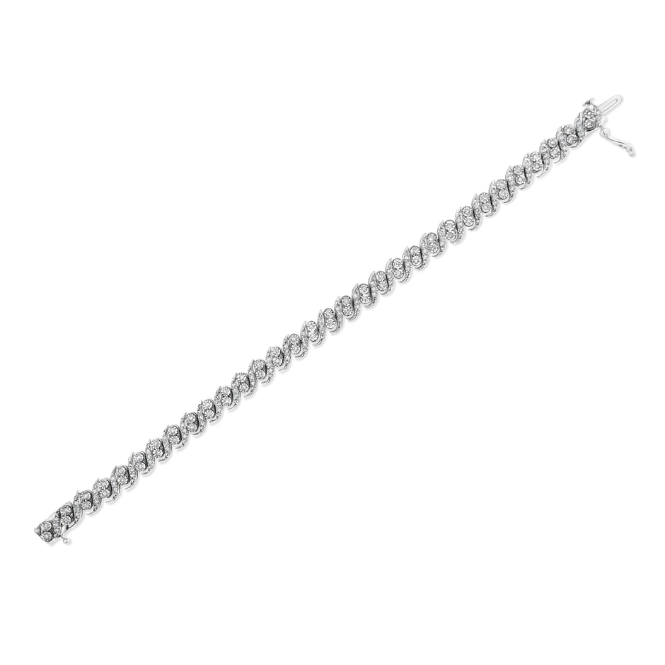 .925 Sterling Silver 2.0 Cttw Round-Cut Diamond 