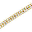 14K Yellow Gold Plated .925 Sterling Silver 3.0 Cttw Diamond Link Bracelet (K-L Color, I2-I3 Clarity) - 7.25