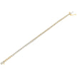 14K Yellow Gold Plated .925 Sterling Silver 3.0 Cttw Diamond Link Bracelet (K-L Color, I2-I3 Clarity) - 7.25