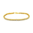 10K Yellow Gold Plated .925 Sterling Silver 1 cttw Prong-Set Diamond Pear Shape Link Bracelet (I-J Color, I1-I2 Clarity) - 7.25