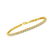 10K Yellow Gold Plated .925 Sterling Silver 1 cttw Prong-Set Diamond Pear Shape Link Bracelet (I-J Color, I1-I2 Clarity) - 7.25