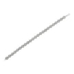 .925 Sterling Silver 2.0 cttw Diamond 7 Stone Floral Cluster Link Bracelet (I-J Color, I3 Clarity) -7.25