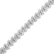 .925 Sterling Silver 2.00 Cttw Miracle Set Diamond Laurel Wreath Link Bracelet (I-J color, I3 clarity) - 7.25
