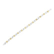 10k Yellow Gold Plated Sterling Silver 1/4 cttw Diamond Infinity and X Link Bracelet (I-J Clarity, I2-I3 Color) - Size 7.25