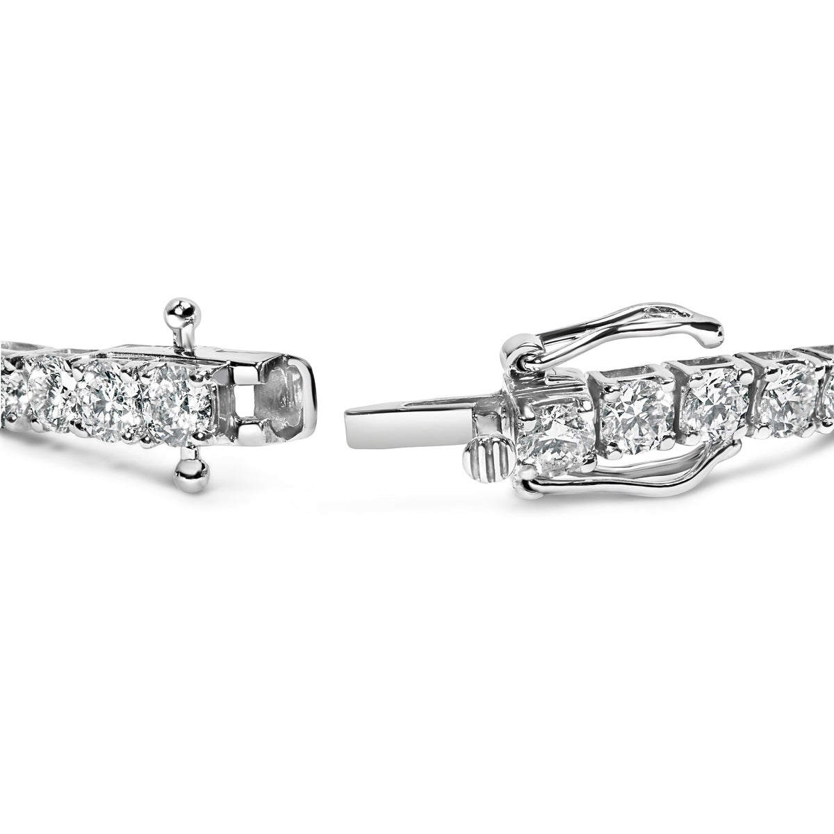 14K White Gold 5.00 Cttw Prong Set Lab Grown Round Diamond Classic Tennis Bracelet (F-G Color, VS2-SI1 Clarity) - 7.25