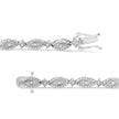 .925 Sterling Silver 1/2 Cttw Diamond Alternating Marquise and Starburst Shaped Link Bracelet (I-J Color, I2-I3 Clarity) - 7.25