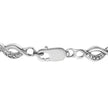 .925 Sterling Silver Prong Set Diamond Accent Curved Spiral Link Bracelet (I-J Color, I3 Clarity) - 7.25