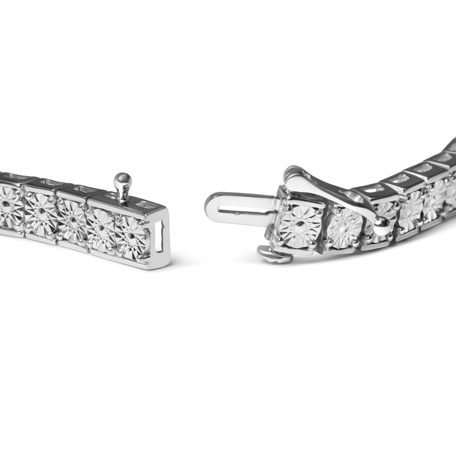 .925 Sterling Silver 1/10 Cttw Diamond 7.25