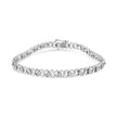 .925 Sterling Silver 1/3 Cttw Miracle Plate Round-Cut Diamond Infinity Link Bracelet  (I-J Color, I3 Clarity)  - Size 7.25