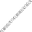 .925 Sterling Silver 1/3 Cttw Miracle Plate Round-Cut Diamond Infinity Link Bracelet  (I-J Color, I3 Clarity)  - Size 7.25