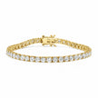 14K White Gold 2.00 Cttw Lab-Grown Round Diamond Four-Prong Tennis Bracelet