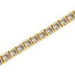 14K Yellow Gold Plated .925 Sterling Silver 8.0 Cttw Diamond Classic Link Tennis Bracelet (K-L Color, I2-I3 Clarity) - 7-1/4