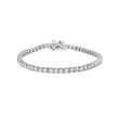 10K White Gold 6.00 Cttw Classic Natural Diamond Tennis Bracelet