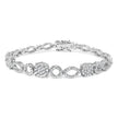 10K White Gold 3.00 Cttw Diamond Link Bracelet