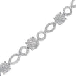 10K White Gold 3.00 Cttw Diamond Link Bracelet