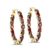 6.00 Carat Genuine Garnet .925 Sterling Silver Earrings - Earrings - Custom Crafting Alliance, LLC