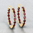 6.00 Carat Genuine Garnet .925 Sterling Silver Earrings - Earrings - Custom Crafting Alliance, LLC