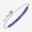 6.05 Carat Genuine Amethyst .925 Sterling Silver Bracelet - Bracelets - Custom Crafting Alliance, LLC
