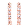1.08 Carat Genuine Morganite .925 Sterling Silver Earrings