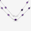 6.12 Carat Genuine Amethyst .925 Sterling Silver Necklace - Necklaces - Custom Crafting Alliance, LLC