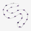 6.12 Carat Genuine Amethyst .925 Sterling Silver Necklace - Necklaces - Custom Crafting Alliance, LLC