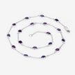 6.12 Carat Genuine Amethyst .925 Sterling Silver Necklace - Necklaces - Custom Crafting Alliance, LLC