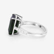 6.16 Carat Genuine Green Tourmaline and White Diamond 14K White Gold Ring - Rings - Custom Crafting Alliance, LLC
