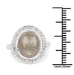 5.43 Carat Genuine Labradorite and White Topaz .925 Sterling Silver Ring