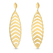 14k Yellow Gold Drop Leaf Earrings