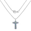 3.32 Carat Genuine Ethiopian Opal and Tanzanite .925 Sterling Silver Pendant