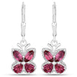 2.52 Carat Genuine Rhodolite Garnet .925 Sterling Silver Earrings