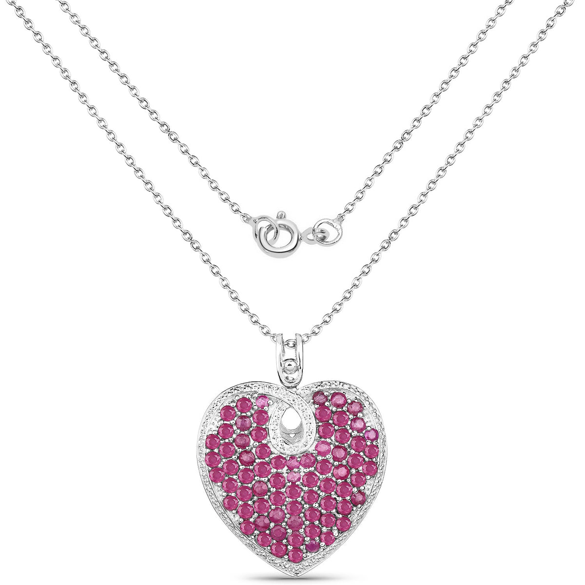 8.03 Carat Genuine Ruby .925 Sterling Silver Pendant