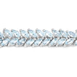10.12 Carat Genuine Aquamarine .925 Sterling Silver Bracelet