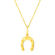 14K Yellow Gold Necklace with Horseshoe