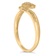 14K Yellow Gold Plated .925 Sterling Silver Diamond Accent Filigree Heart Promise Ring (I-J Color, I3 Clarity)- Size 7