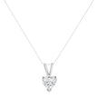 14K White Gold 3/8 Cttw Heart-Shaped Diamond Classic Solitaire 18