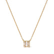 10K Yellow Gold 1/10 Cttw Round and Baguette Diamond Mosaic Composite Square 18