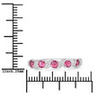 0.64 Carat Genuine Pink Tourmaline and White Topaz .925 Sterling Silver Ring