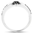 0.83 Carat Genuine Black Diamond .925 Sterling Silver Ring
