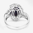 6.52 Carat Genuine Blue Sapphire and White Diamond 14K White Gold Ring - Rings - Custom Crafting Alliance, LLC