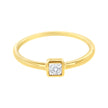 14K Yellow Gold Plated .925 Sterling Silver 1/20 cttw Miracle Set Diamond Promise Ring (J-K Color, I1-I2 Clarity) - Size 6
